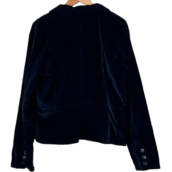 Bill Blass | Black corduroy button front blazer minimalist jacket size l… - Picture 5 of 9